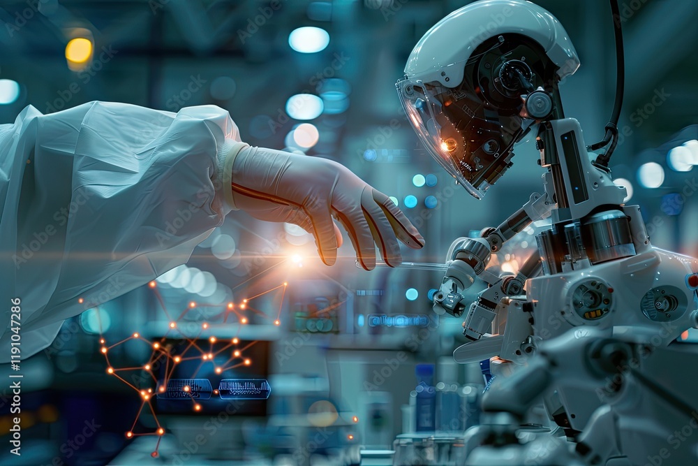 Aufkleber diverse team of experts in hi tech innovation and robotics.