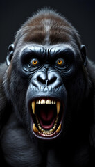 Obraz premium close up of a black faced gorilla