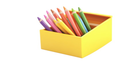 Colorful pencils transparent background