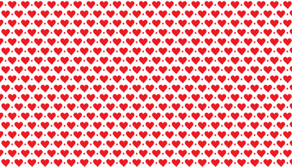 Red hearts pattern background for Valentine's Day
