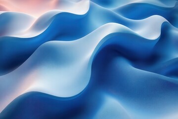 Obraz premium Soft blue waves create a tranquil and soothing visual effect with gentle curves and smooth textures in abstract design