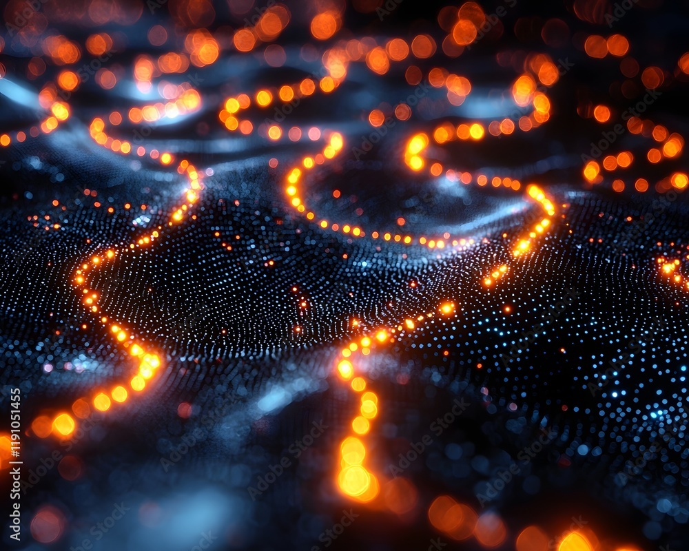 Aufkleber visualizing a fraudster s digital footprint glowing connections across a suspicious data web