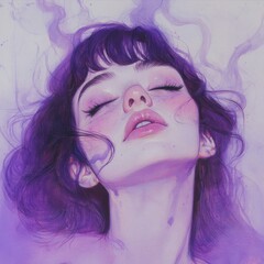 Fototapeta premium Ethereal Portrait of a Dreamy Young Woman