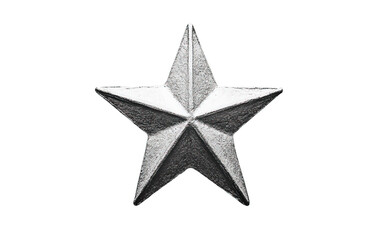 Obraz premium Silver star on transparent or white background,png