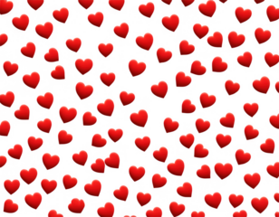 Radiant Love: A Vibrant Artistic Pattern of Red Heart Balloons Floating Against a Dark Background, Celebrating Romance, Affection, and Valentine's Spirit