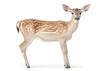 Fototapeta premium Young Deer Stands Gracefully, Wildlife Beauty