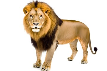 Obraz premium Majestic Lion: Wild Cat Portrait, African Pride