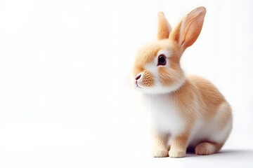 Adorable Bunny Rabbit: Soft Fur, Cute Features