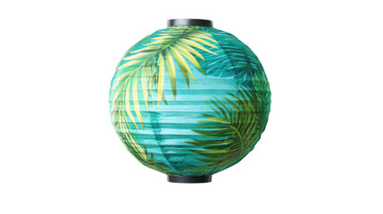 Tropical-themed paper lantern transparent background