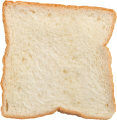 Slices toast bread isolated on white background