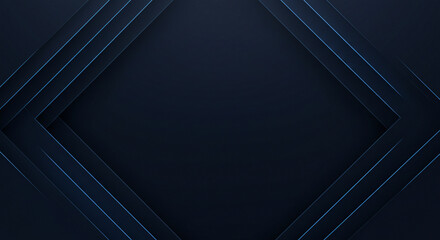 Modern navy abstract background with elegant layered lines, dark navy blue background features layered, geometric shapes and subtle, metallic silver lines creating a stylish and minimalist design.