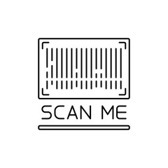 Barcode Outline Icon representing identification and data.