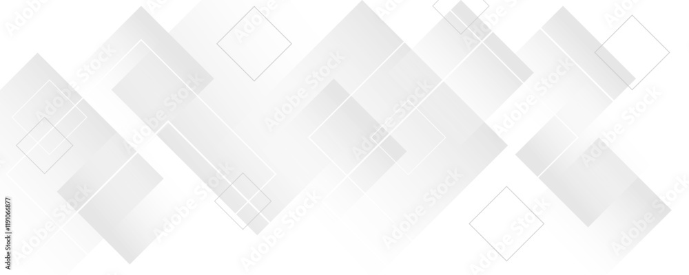 Aufkleber modern and minimal concept white and gray abstract square pattern background. elegant geometric back