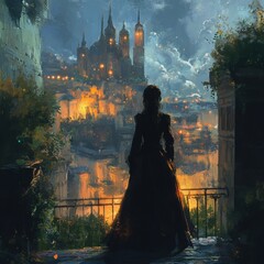 Enchanted Evening in a Mystical Cityscape