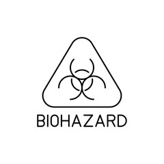 Biohazard Outline Icon Symbol warning of biological hazards.