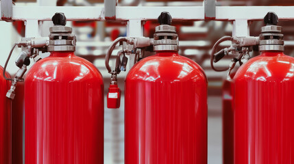 Large CO2 fire extinguisher system in some power plant