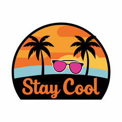 Obraz premium Sticker design of Stay Cool