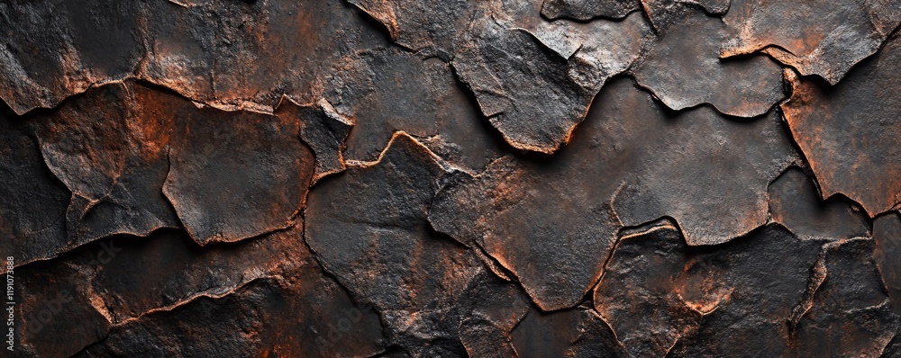 Aufkleber dark brown textured stone surface forming abstract pattern