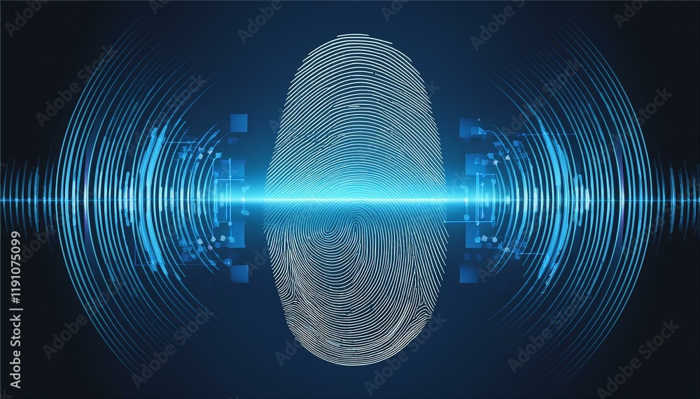 Poster vector finger-print scanning identification system