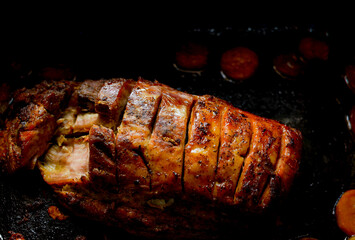 grilled meat on the grill