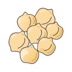 chickpeas vector icon, chickpeas vector illustration - simple illustration of chickpeas, perfect for logos and iconschickpeas 