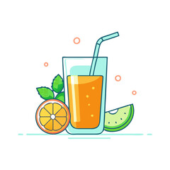fresh juice vector icon, fresh juice vector illustration - simple illustration of fresh juice, perfect for logos and icons fresh juice