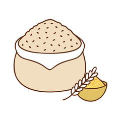 grains quinoa rice vector icon, grains quinoa rice vector illustration - simple illustration of grains quinoa rice, perfect for logos and iconsgrains quinoa rice 