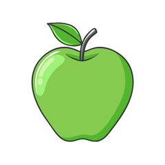 green apple vector icon, green apple vector illustration - simple illustration of green apple, perfect for logos and iconsgreen apple 