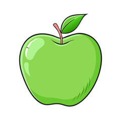 green apple vector icon, green apple vector illustration - simple illustration of green apple, perfect for logos and iconsgreen apple 