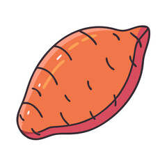 sweet potato vector icon, sweet potato vector illustration - simple illustration of sweet potato, perfect for logos and iconssweet potato 