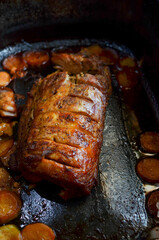 grilled meat with vegetables