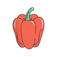 bell pepper vector icon, bell pepper vector illustration - simple illustration of bell pepper, perfect for logos and iconsbell pepper 