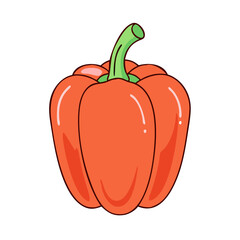 bell pepper vector icon, bell pepper vector illustration - simple illustration of bell pepper, perfect for logos and iconsbell pepper 