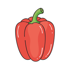 bell pepper vector icon, bell pepper vector illustration - simple illustration of bell pepper, perfect for logos and iconsbell pepper 