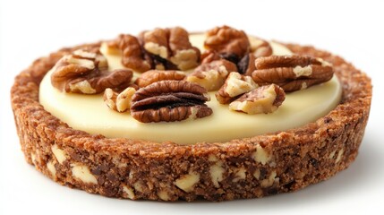 Creamy Tart with Pecans on a Nutty Crust Perfect for Dessert Lovers