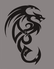 Obraz premium dragon tattoo design