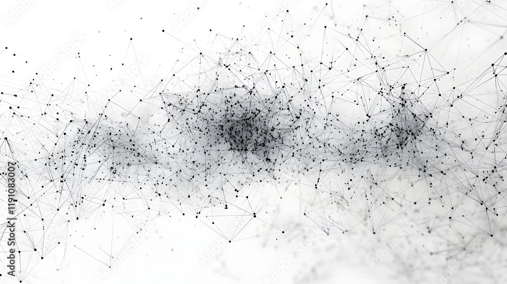 Aufkleber intricate web of interconnected points and lines symbolizing the complex flow and visualization of b