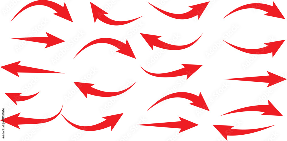 Poster arrow icon on transparent background. flat style. arrow icon. arrow indicated the direction symbol. 