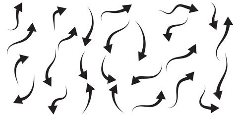 Hand drawn arrows, vector eps10 illustration.