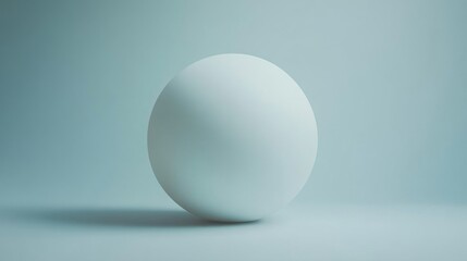 Minimalist White Sphere on Soft Color Background with Shadows