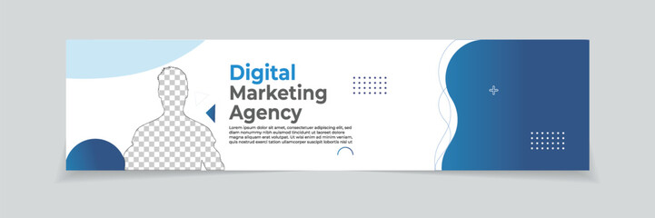 Modern abstract social media LinkedIn marketing banner cover  design