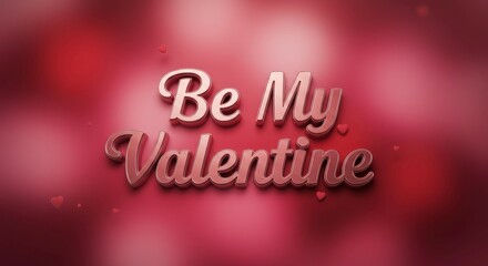 Valentine's Day: A romantic declaration of love and affection, with 'Be My Valentine' elegantly scripted against a soft, inviting backdrop of red hearts. 
