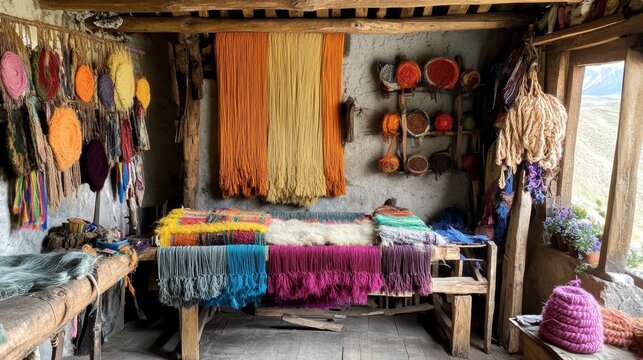 Colorful Traditional Weaving Workshop in the Himalayas