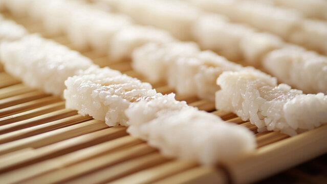 Fresh Sushi Rolls Close-Up