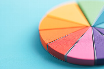 Obraz premium Creative space photography close-up of a colorful pastel palette for inspiration