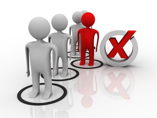 3d rendering business leadership concept 
