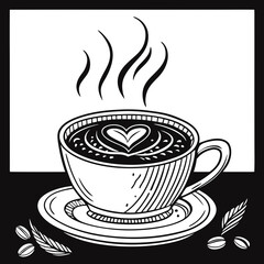 cup of coffee with smoke