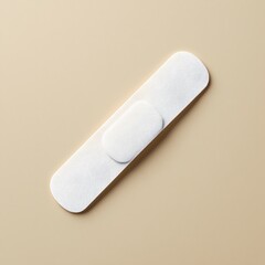 Adhesive bandage white patch wound care healing first aid beige background