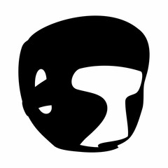 Boxing helmet icon. Flat image