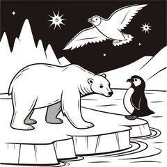 polar bear in the snow